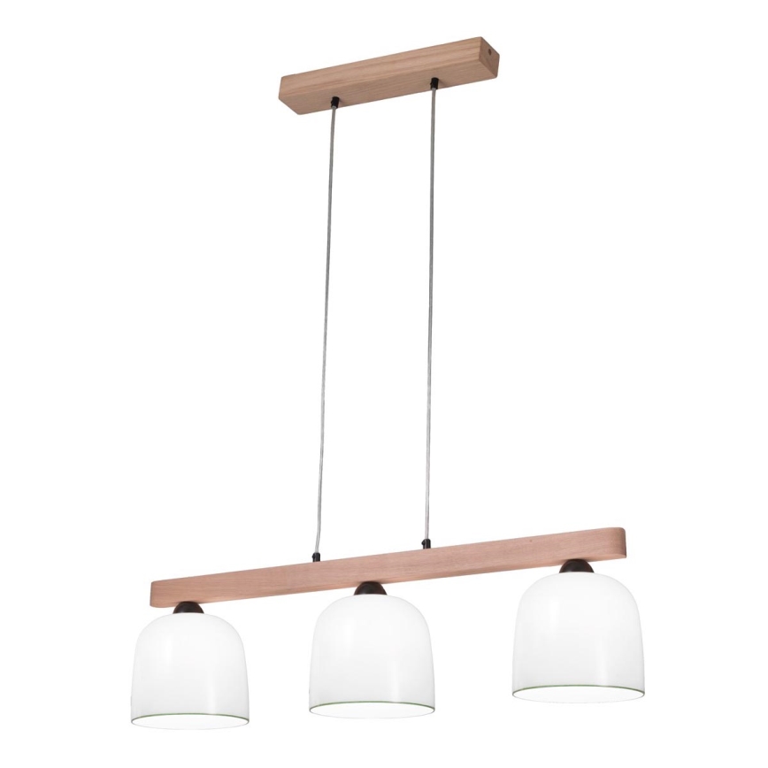 Kolarz A1352.83.G - Lampadario a sospensione con filo NONNA 3xE27/60W/230V quercia/bianco/verde