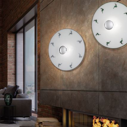 Kolarz A1353.61.XL.5.Gr.100 - Lampada da parete NONNA 1xE27/100W/230V grigio cervo