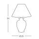 Kolarz A1354.71S - Lampada da tavolo GIARDINO 1xE27/60W/230V diametro 25 cm
