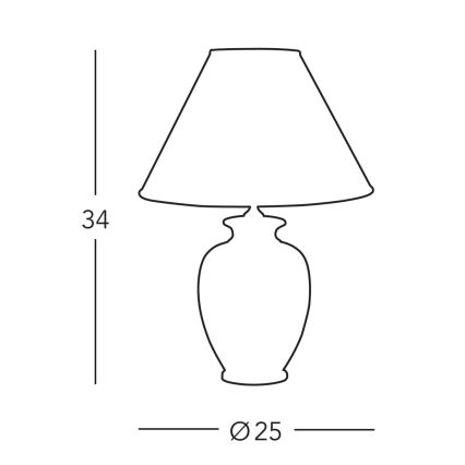 Kolarz A1354.71S - Lampada da tavolo GIARDINO 1xE27/60W/230V diametro 25 cm