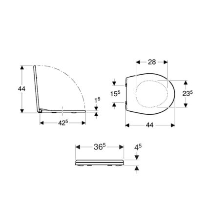 Kolo K90111000 - Sedile per WC Rekord in Duroplast, bianco
