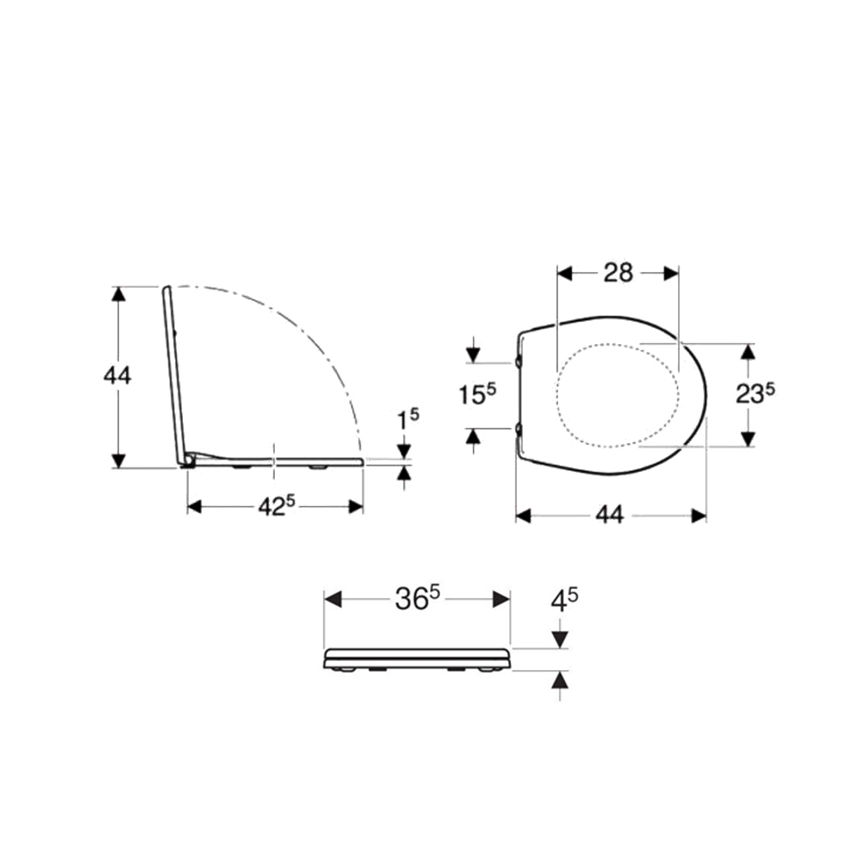 Kolo K90111000 - Sedile per WC Rekord in Duroplast, bianco
