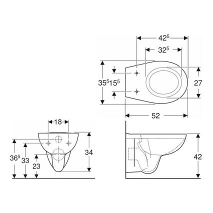 Kolo K93101000 - WC sospeso Rimfree Rekord, ceramica/bianco