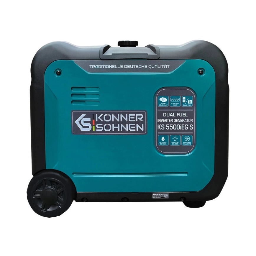 Könner & Söhnen 13046 - Generatore elettrico inverter a gas e benzina KS 5500iEG S 5500W
