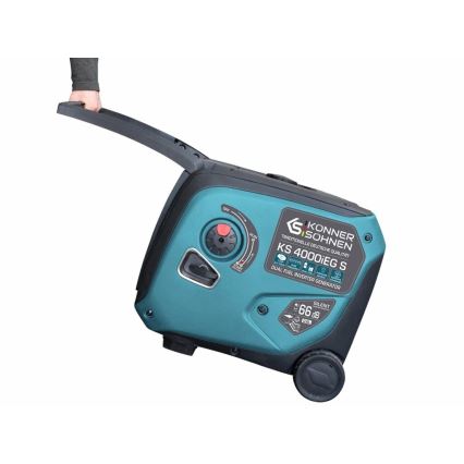 Könner & Söhnen 5106 - Generatore elettrico inverter a gas e benzina KS 4000iEG S 4000W