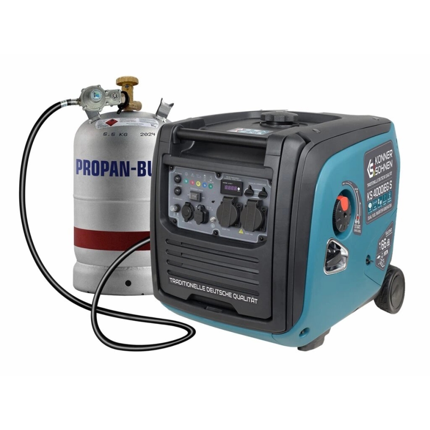 Könner & Söhnen 5106 - Generatore elettrico inverter a gas e benzina KS 4000iEG S 4000W