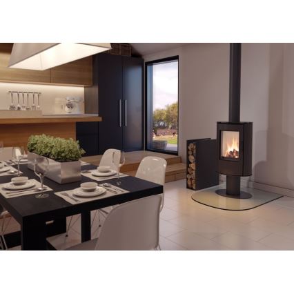 Kratki - Stufa a legna in acciaio per camino 8kW 150mm