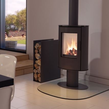 Kratki - Stufa a legna in acciaio per camino 8kW 150mm