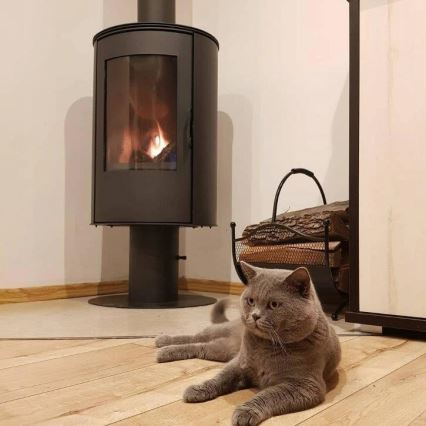 Kratki - Stufa a legna in acciaio per camino 8kW 150mm