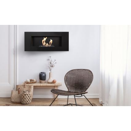 Kratki - Integrato Caminetto BIO 40x90 cm 2kW nero