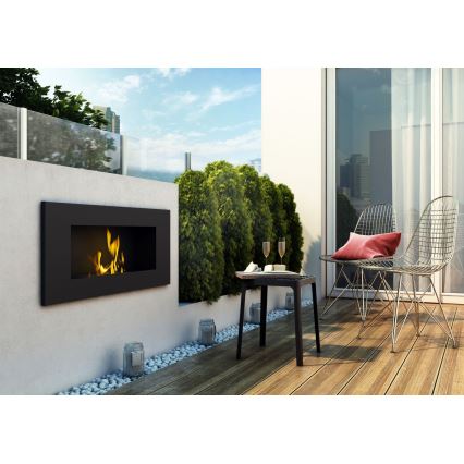 Kratki - Integrato Caminetto BIO 40x90 cm 2kW nero