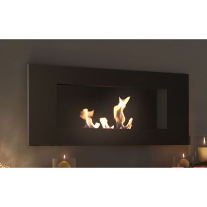 Kratki - Integrato Caminetto BIO 40x90 cm 2kW nero