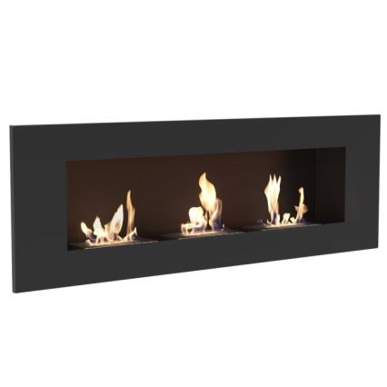 Kratki - Integrato Caminetto BIO 40x120 cm 3x1,1kW nero