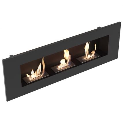 Kratki - Integrato Caminetto BIO 40x120 cm 3x1,1kW nero