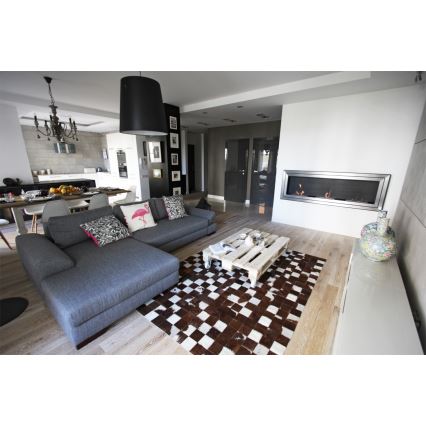 Kratki - Integrato Caminetto BIO 65x180 cm 3x2,5kW cromo lucido