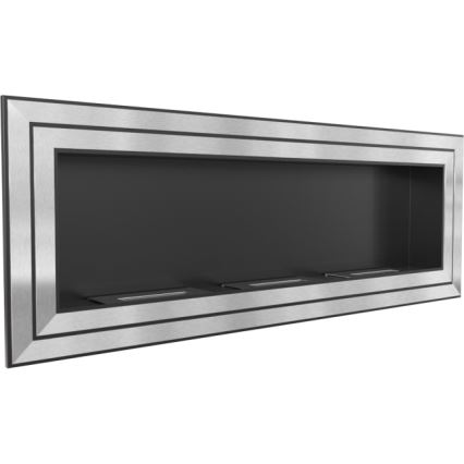 Kratki - Integrato Caminetto BIO 65x180 cm 3x2,5kW cromo lucido