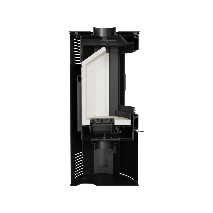 Kratki - Caminetto in acciaio 10kW 150mm