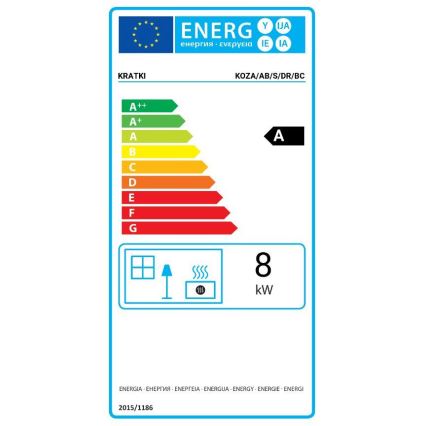 Kratki - Caminetto in acciaio 8kW 150mm