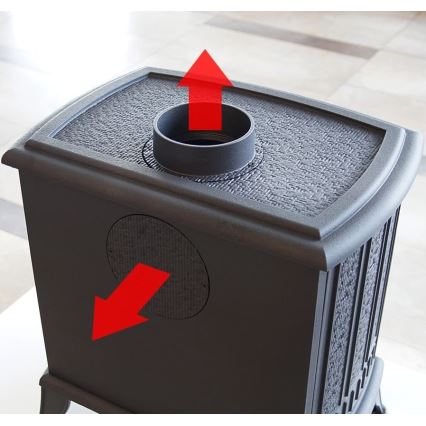 Kratki - Stufa a legna in ghisa 8kW 150mm