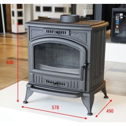 Kratki - Stufa a legna in ghisa 8kW 150mm