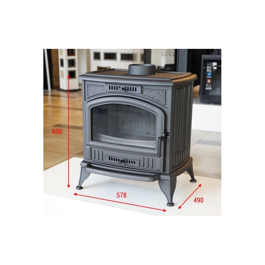 Kratki - Stufa a legna in ghisa 8kW 150mm