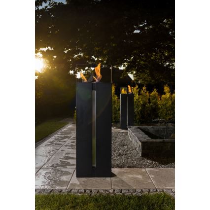 Kratki - Caminetto BIO 113,6x35,9 cm 2kW nero