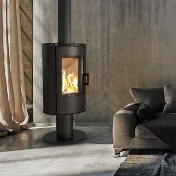 Kratki - Stufa a legna in acciaio per camino 8kW 150mm