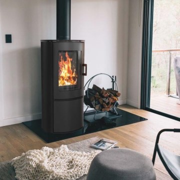 Kratki - Stufa a legna in acciaio per camino 8kW 150mm