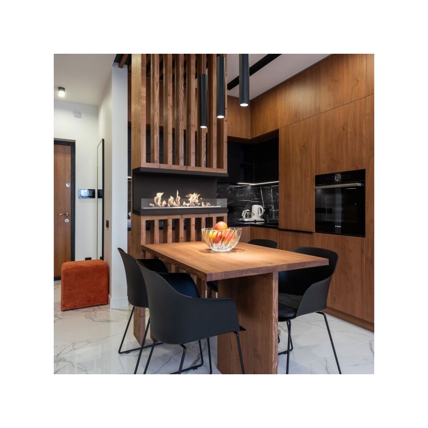 Kratki - Camino a bioetanolo da incasso 50x100 cm 3,5 kW nero