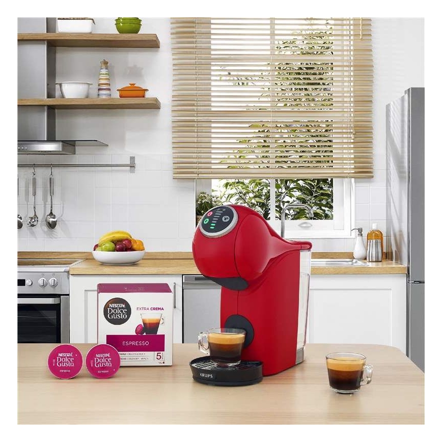 Krups - Macchina da caffè a capsule NESCAFÉ DOLCE GUSTO GENIO S PLUS 1500W rosso