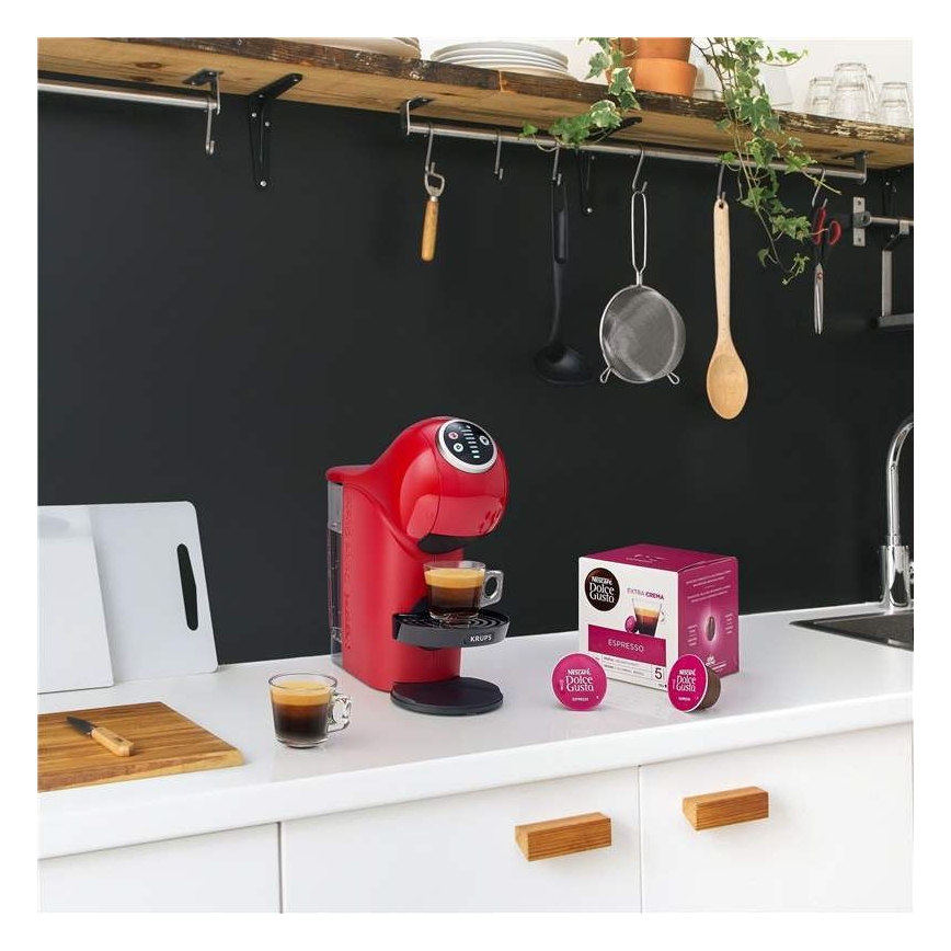 Krups - Macchina da caffè a capsule NESCAFÉ DOLCE GUSTO GENIO S PLUS 1500W rosso