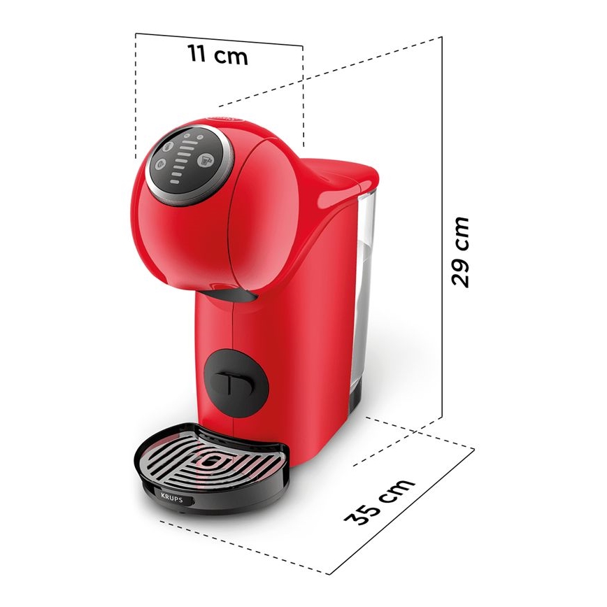 Krups - Macchina da caffè a capsule NESCAFÉ DOLCE GUSTO GENIO S PLUS 1500W rosso