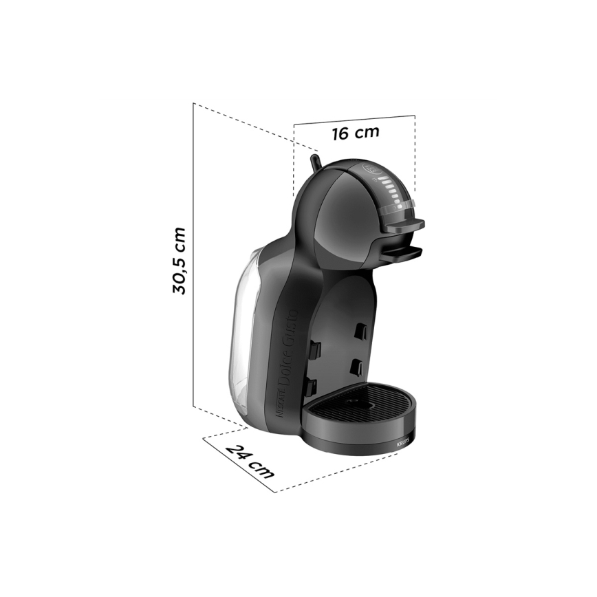 Krups - Macchina da caffè a capsule NESCAFÉ DOLCE GUSTO MINI ME 1500W antracite
