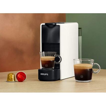 Krups - Macchina da caffè a capsule NESPRESSO Essenza mini 1310W/230V bianco