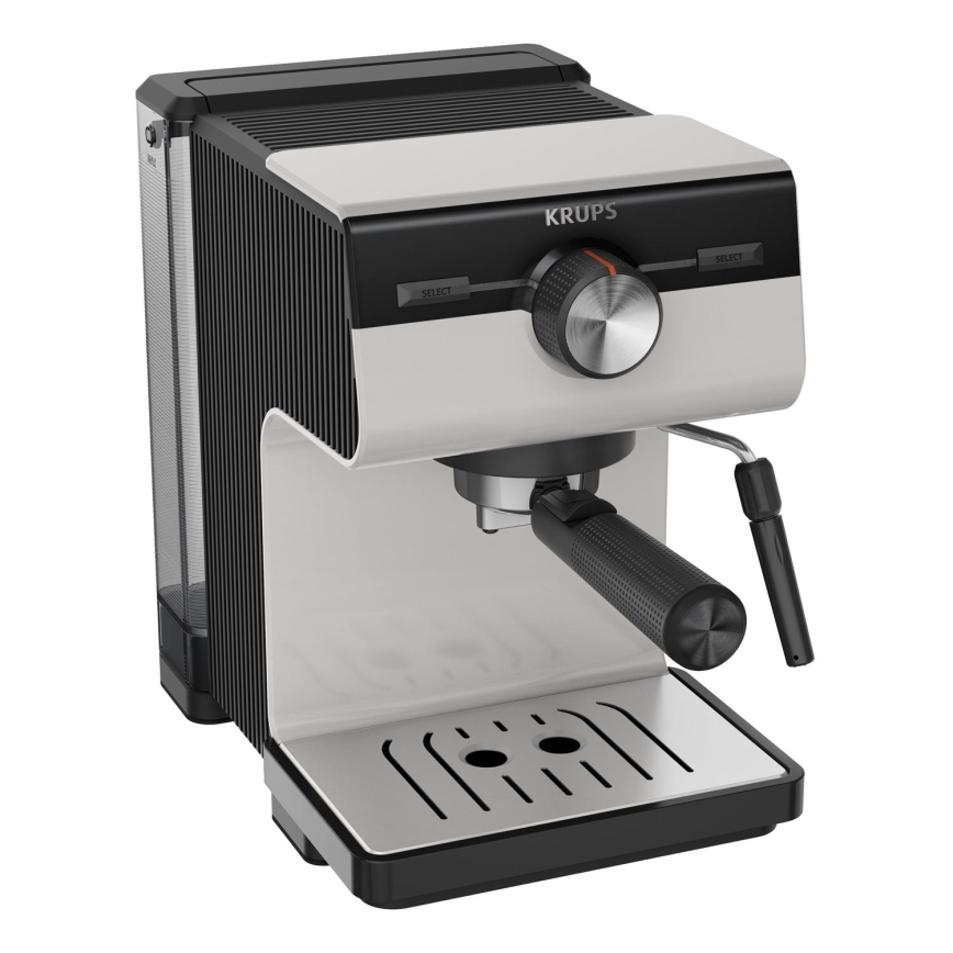 Krups - Macchina da caffè a leva per two tazze AUTHENTIC 1450W/230V grigio