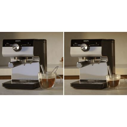 Krups - Macchina da caffè a leva per two tazze AUTHENTIC 1450W/230V grigio