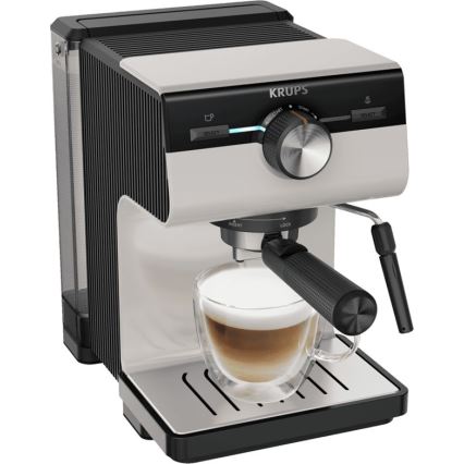 Krups - Macchina da caffè a leva per two tazze AUTHENTIC 1450W/230V grigio