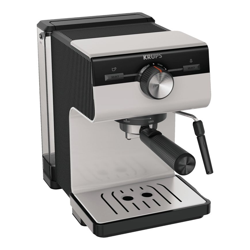 Krups - Macchina da caffè a leva per two tazze AUTHENTIC 1450W/230V grigio