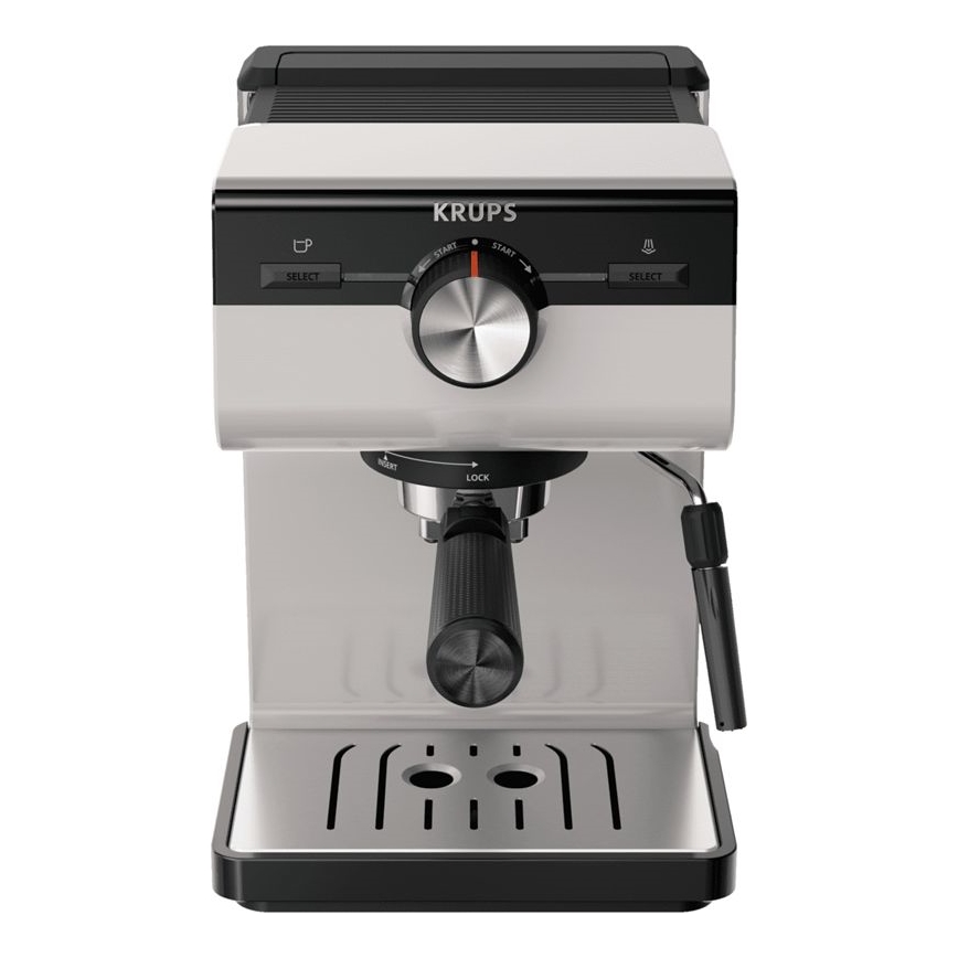 Krups - Macchina da caffè a leva per two tazze AUTHENTIC 1450W/230V grigio