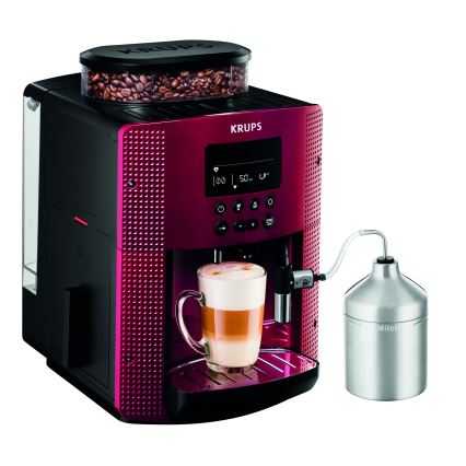 Krups - Macchina da caffè automatica con contenitore per il latte ESSENTIAL 1450W/230V rosso