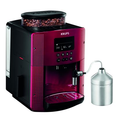 Krups - Macchina da caffè automatica con contenitore per il latte ESSENTIAL 1450W/230V rosso