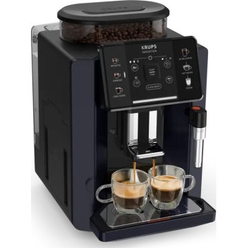Krups - Macchina da caffè automatica con contenitore per il latte SENSATION 1450W/230V nero
