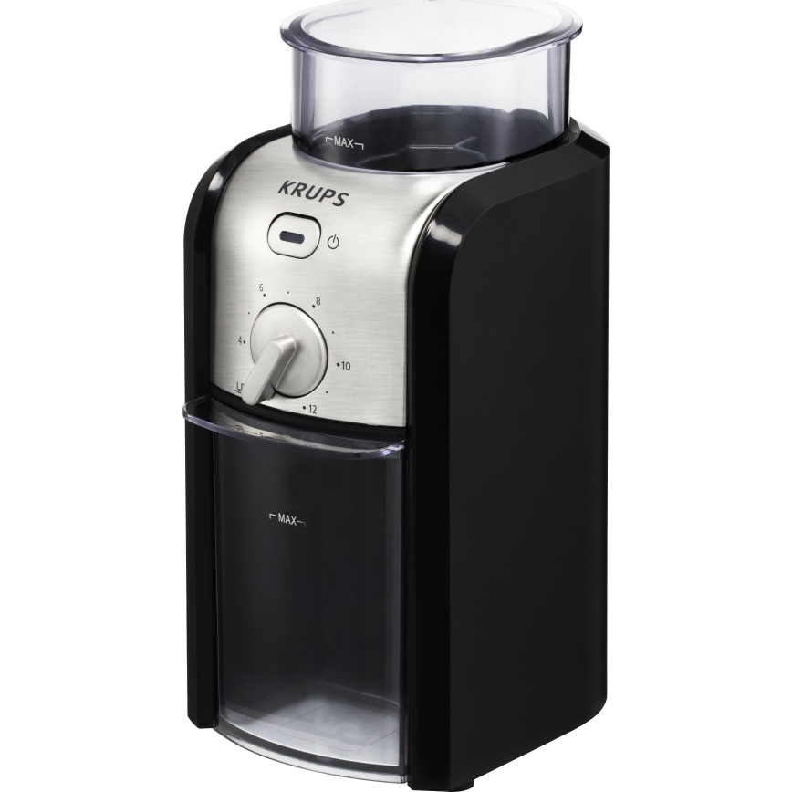 Krups - Macinacaffè elettrico in grani 110W/230V acciaio inossidabile/nero