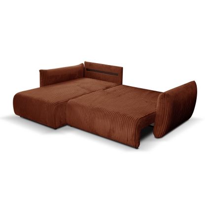 L-shaped universale folding angolo lounge suite con contenitore FRIDA marrone