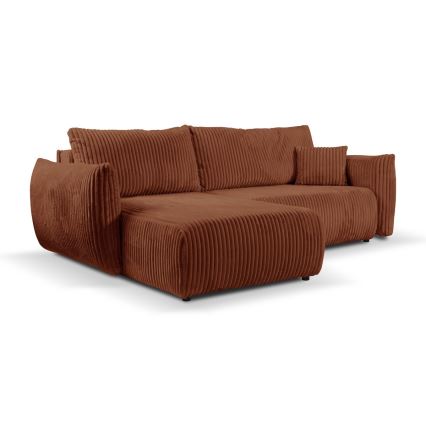 L-shaped universale folding angolo lounge suite con contenitore FRIDA marrone