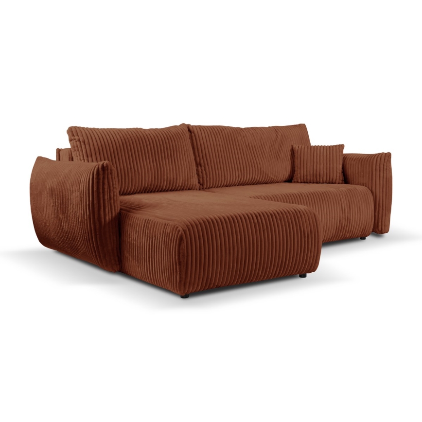 L-shaped universale folding angolo lounge suite con contenitore FRIDA marrone
