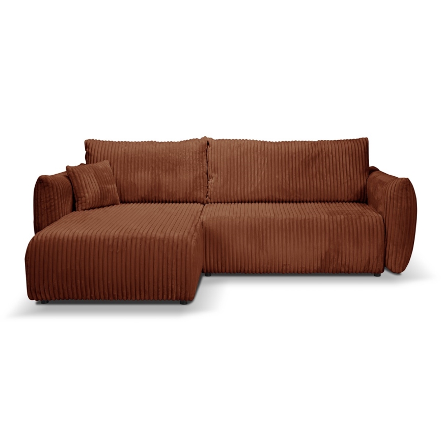 L-shaped universale folding angolo lounge suite con contenitore FRIDA marrone