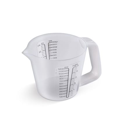 Lamart - Bilancia da cucina digitale con misurino, 2x AAA, bianca