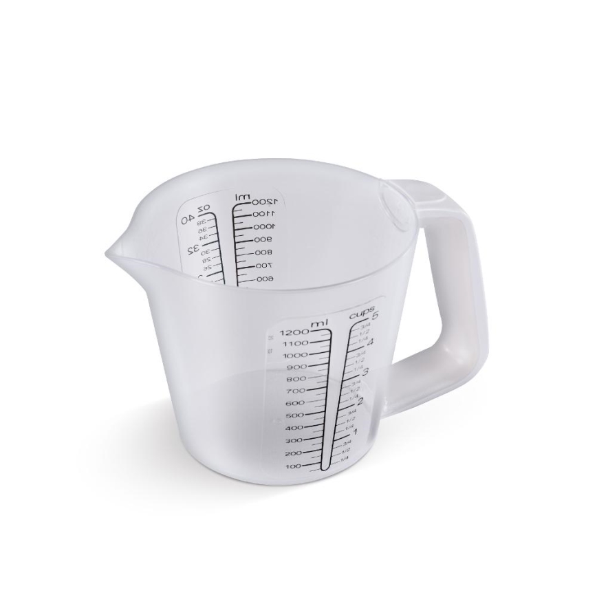 Lamart - Bilancia da cucina digitale con misurino, 2x AAA, bianca