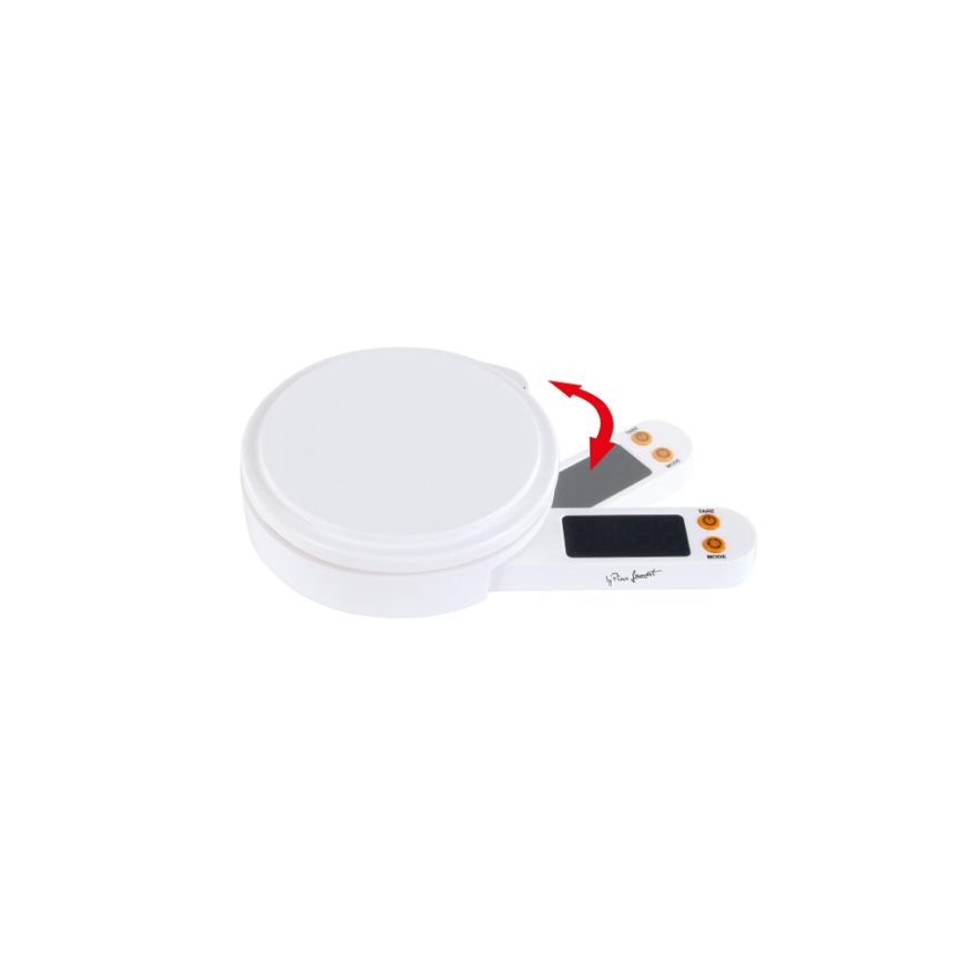 Lamart - Bilancia da cucina digitale con misurino, 2x AAA, bianca